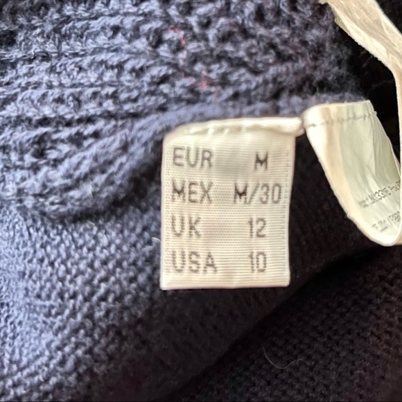 roberto VERINO Knit Sweater in Navy Blue Size 10 - Picture 6 of 6